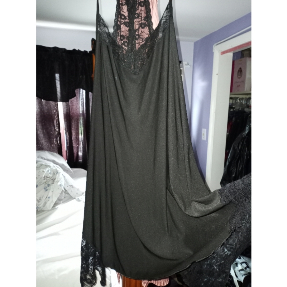 Black lace night dress